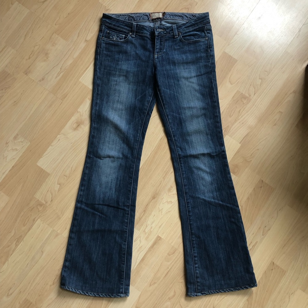 Paige low rise boot cut jeans